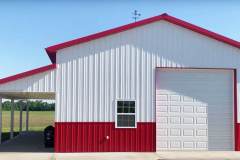 30x40 Pole Barn with Lean-To
