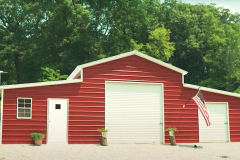 44x30 Metal Barn w/ 2 Lean-Tos